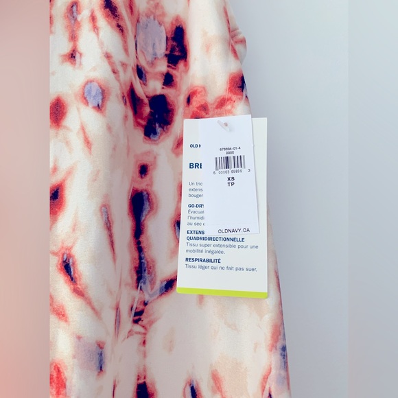 ❗️CLEAROUT❗️NWT! OLD NAVY ACTIVE Breathe tie-dye mesh racerback TANK TOP Size XS - Picture 3 of 7